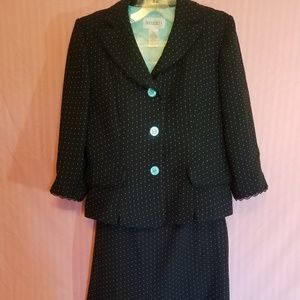 Polka Dot Skirt Suit